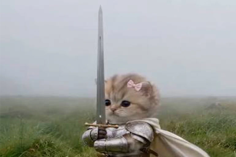 Котёнок с мечом